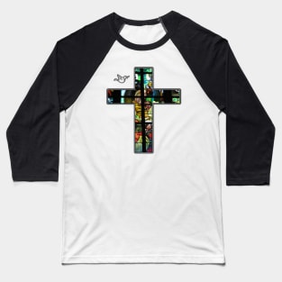 Stain Glass Cross Baseball T-Shirt